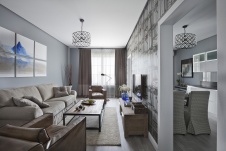 Фото интерьера гостиной квартиры в стиле минимализм