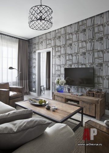 Фото интерьера зоны отдыха квартиры в стиле минимализм