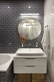 Фото интерьера санузла квартиры в стиле минимализм