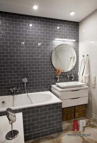 Фото интерьера ванной квартиры в стиле минимализм