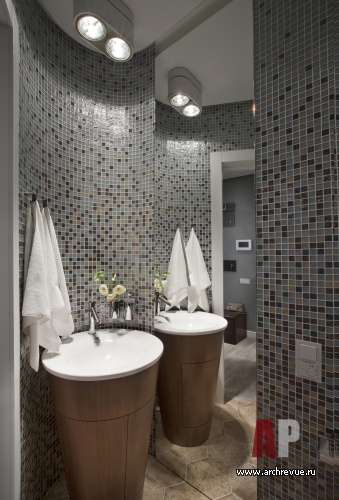 Фото интерьера гостевого санузла квартиры в стиле минимализм