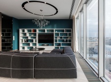 Фото интерьера гостиной квартиры в современном стиле