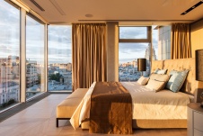 Фото интерьера спальни квартиры в современном стиле