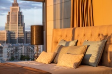 Фото интерьера спальни квартиры в современном стиле