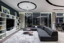 Фото интерьера гостиной квартиры в современном стиле