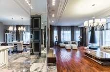 Фото интерьера каминной дома в стиле неоклассика