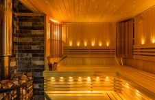 Фото интерьера сауны дома в стиле неоклассика