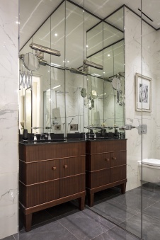 Фото интерьера санузла квартиры в американском стиле