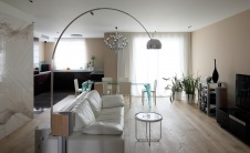 Фото интерьера гостиной квартиры в стиле минимализм