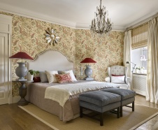 Фото интерьера спальни дома в стиле фьюжн