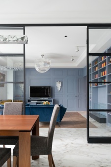 Фото интерьера столовой квартиры в стиле фьюжн