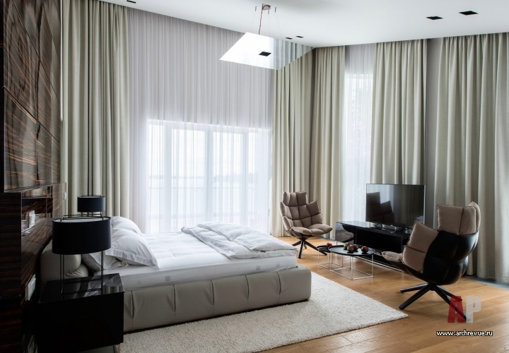 Фото интерьера спальня дома в стиле минимализм