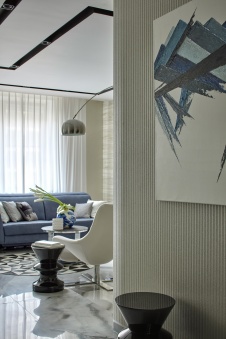 Фото интерьера гостиной квартиры в современном стиле