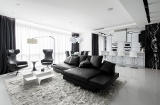 Фото интерьера гостиной квартиры в стиле минимализм