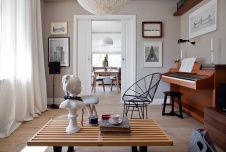 Фото интерьера гостиной квартиры в скандинавском стиле