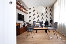 Фото интерьера гостиной квартиры в скандинавском стиле