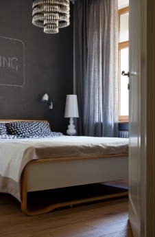 Фото интерьера спальни квартиры в скандинавском стиле