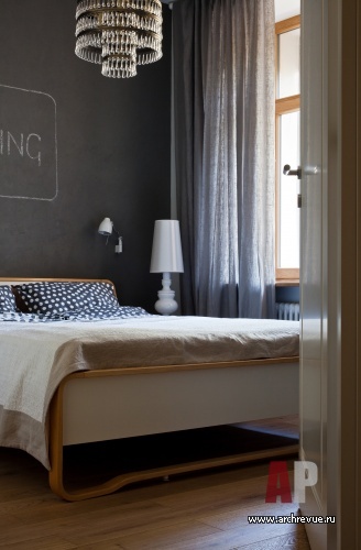 Фото интерьера спальни квартиры в скандинавском стиле
