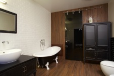 Фото интерьера ванной квартиры в стиле фьюжн