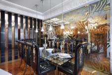 Фото интерьера столовой квартиры в стиле ар-деко