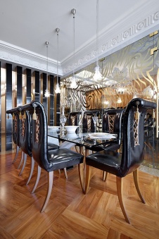 Фото интерьера столовой квартиры в стиле ар-деко