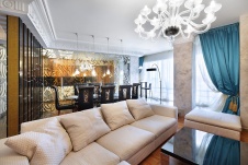 Фото интерьера гостиной квартиры в стиле ар-деко