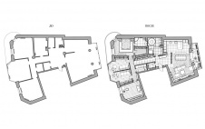 Планировка квартиры для большой семьи. Общая площадь - 180 кв. м.