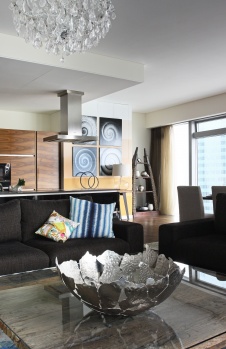 Фото интерьера гостиной квартиры в стиле лофт