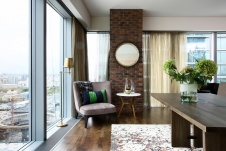 Фото интерьера гостиной квартиры в стиле лофт