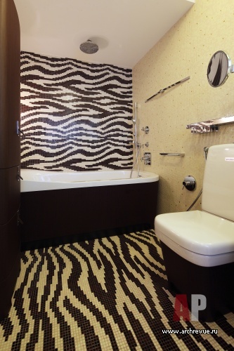 Фото интерьера санузла квартиры в современном стиле Фото интерьера ванной комнаты квартиры в современном стиле