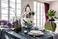 Фото интерьера столовой квартиры в стиле неоклассика