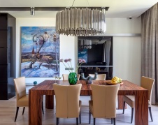 Фото интерьера столовой квартиры в американском стиле