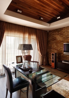 Фото интерьера кабинета дома в эко-стиле