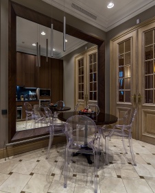 Фото интерьера кухни квартиры в стиле неоклассика