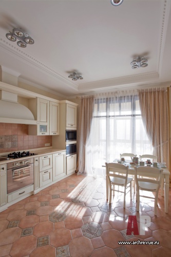 Фото интерьера кухни многоуровневой квартиры, пентхауса в восточном стиле