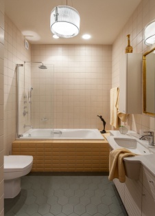 Фото интерьера ванной квартиры в стиле ар-деко