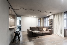 Фото интерьера зоны отдыха небольшой квартиры в стиле минимализм