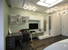Фото интерьера кабинета квартиры в современном стиле
