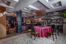 Фото интерьера столовой квартиры в стиле фьюжн