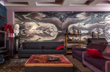 Фото интерьера гостиной квартиры в стиле фьюжн