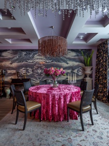 Фото интерьера столовой квартиры в стиле фьюжн