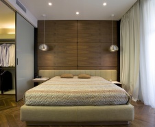 Фото интерьера спальни квартиры в стиле фьюжн