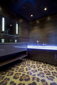 Фото интерьера ванной квартиры в стиле фьюжн Фото интерьера санузла квартиры в стиле фьюжн