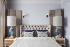 Фото интерьера спальни квартиры в стиле фьюжн