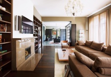 Фото интерьера каминной дома в современном стиле