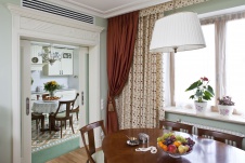 Фото интерьера столовой небольшой квартиры в стиле кантри