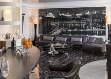 Фото интерьера зоны отдыха квартиры в стиле ар-деко