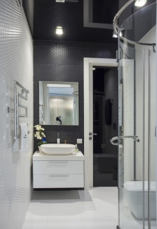 Фото интерьера гостевого санузла квартиры в стиле ар-деко