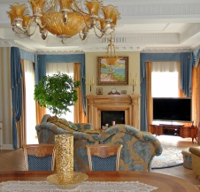 Фото интерьера камина дома в средиземноморском стиле