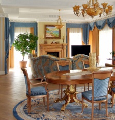 Фото интерьера гостиной дома в средиземноморском стиле